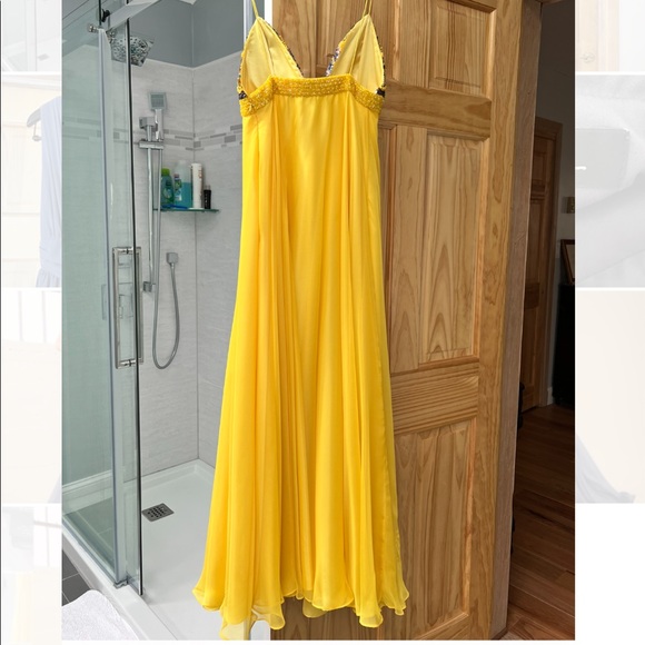 Jovani Yellow Prom Dress - Picture 2 of 4